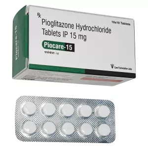 Пиоглитазон (Пиоглар аналог), генерик Актос, Piocare таблетки 15мг №100