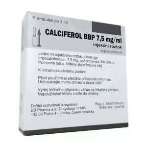 Витамин Д в ампулах (Кальциферол Биотика форте) 7,5мг 1мл №5
