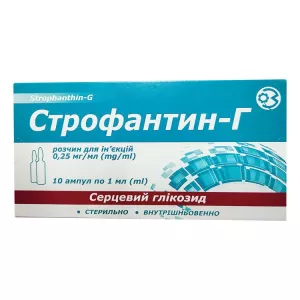 Строфантин 0,25мг/мл 1мл №10