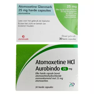 Атомоксетин 25 мг Европа :: Аналог Когниттера :: Glenmark / Aurobindo капс. №30