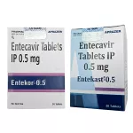 Фото Энтекавир :: Энтекор (Entekor), Энтекаст (Entekast) :: аналог Бараклюд 0,5мг табл. №30